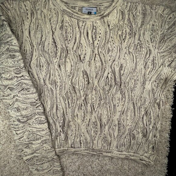 COOGI Basics Sweater Australia Beige Brown Intricate 3D Abstract XL Long Sleeve - Picture 1 of 16